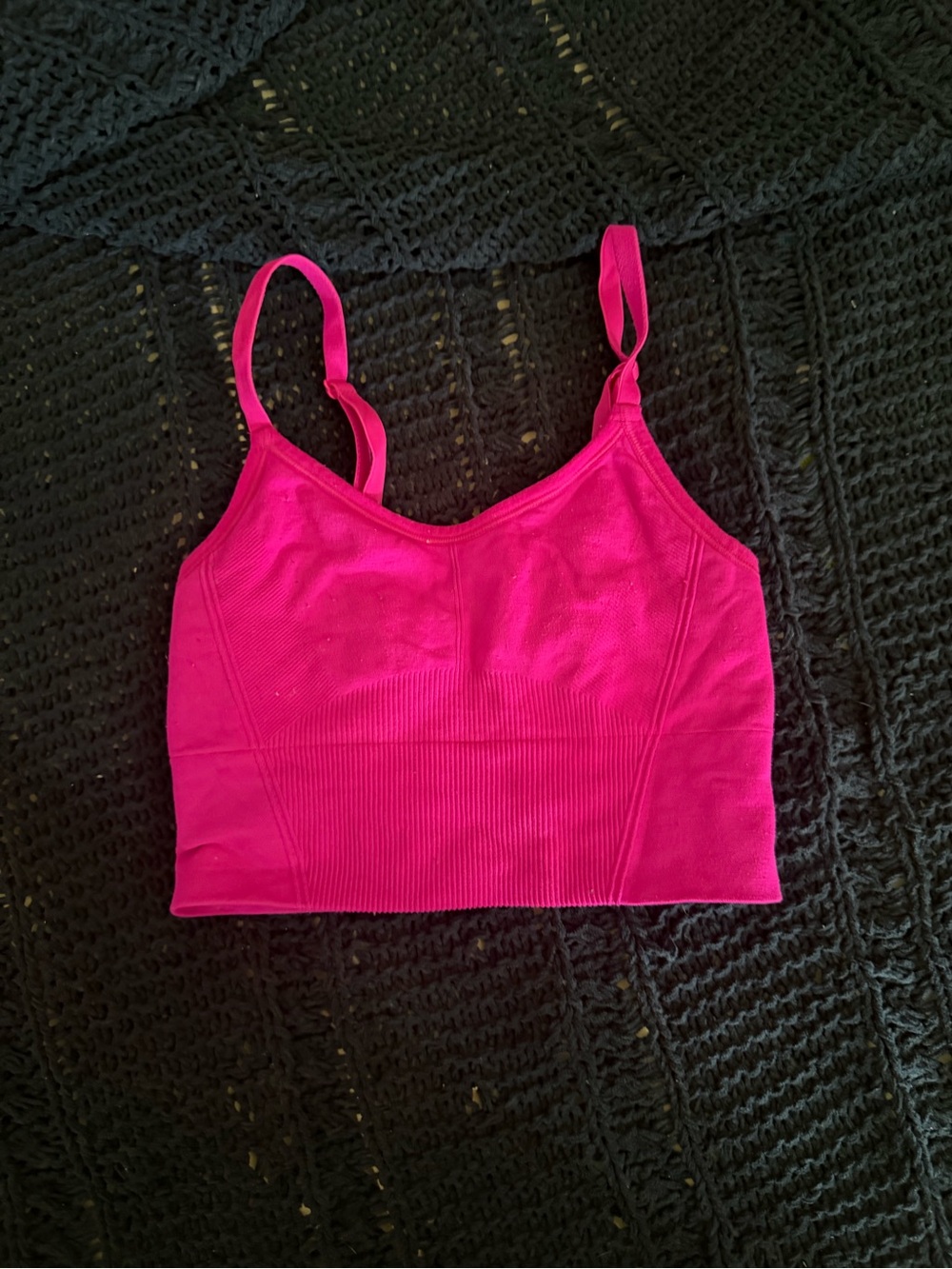 all in motion Hot Pink Seamless Crop Bralette